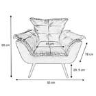 Poltrona Anne Decorativa Com Pés De Madeira | Kf Móveis - Sue